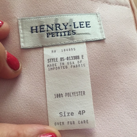 Vintage Henry Lee 2-Pc Suit Jacket & Dress Pink. - Picture 9 of 10